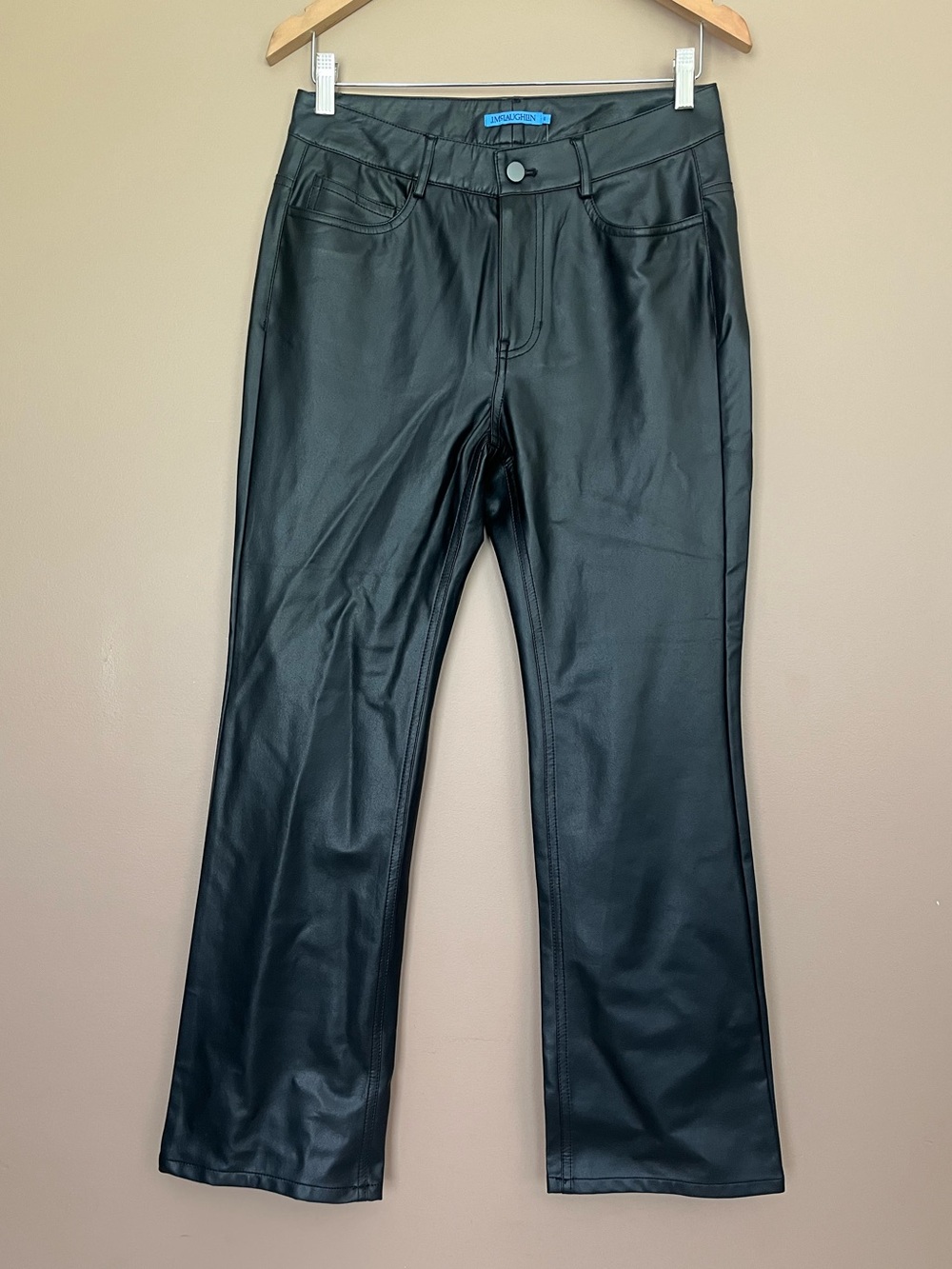 {J. McLaughlin} Faux Leather Brandy Pants in Black - Womens 6 - NWT